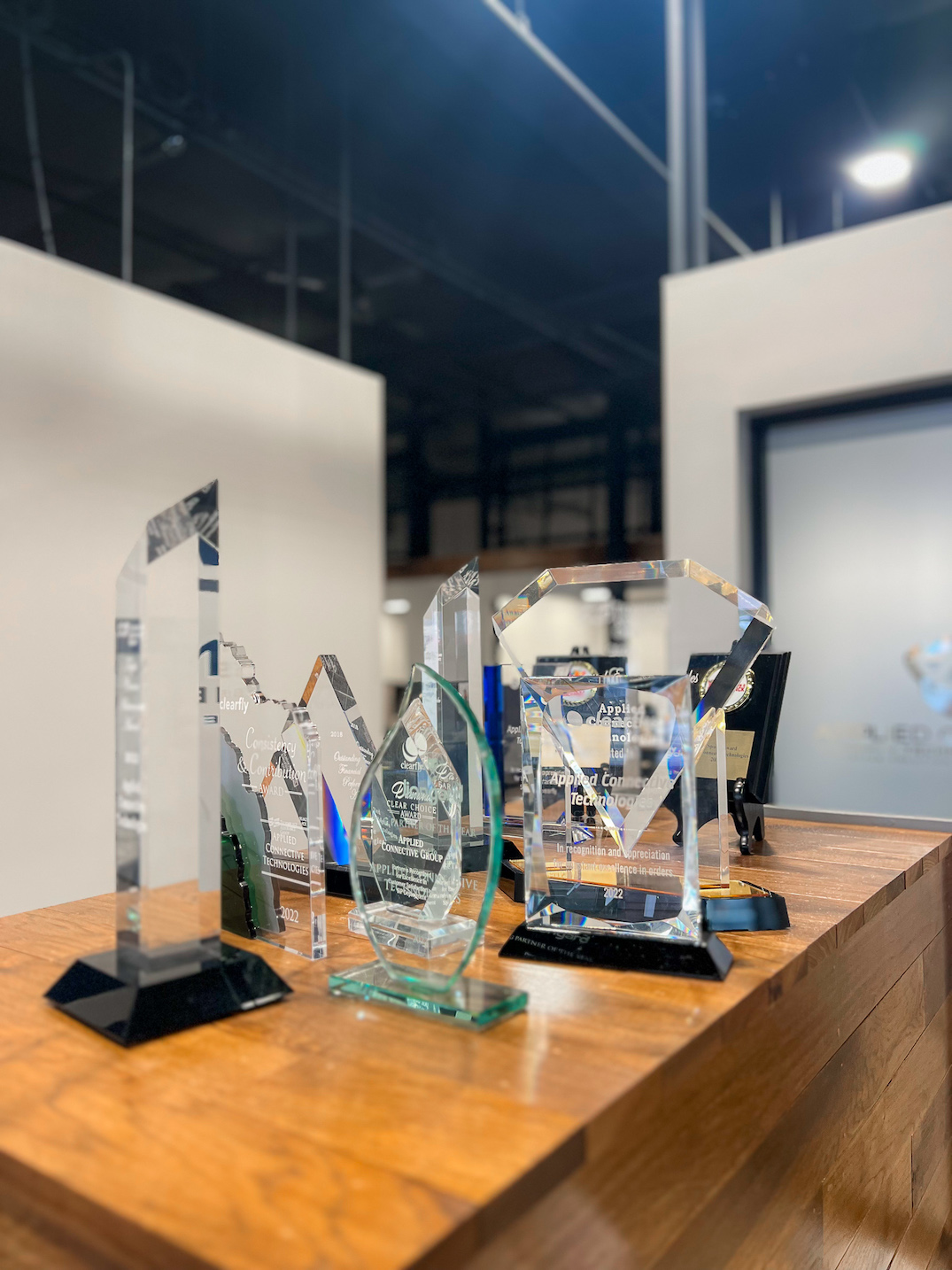 Applied Connective Technologies Awards Shelf View